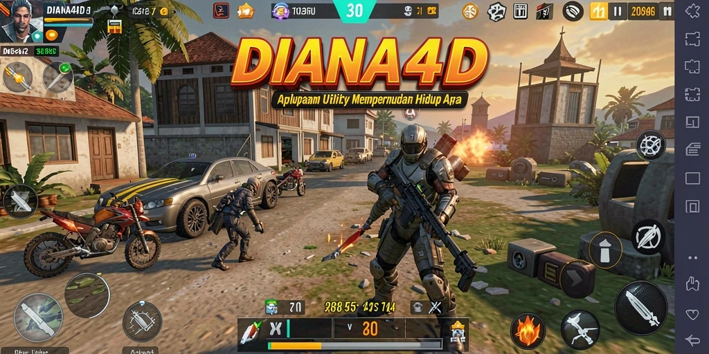 Tampilan utama DIANA4D dengan berbagai fitur Utility.