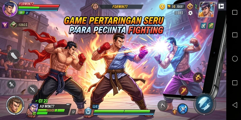 Gameplay seru dengan pertarungan karakter yang bervariasi.