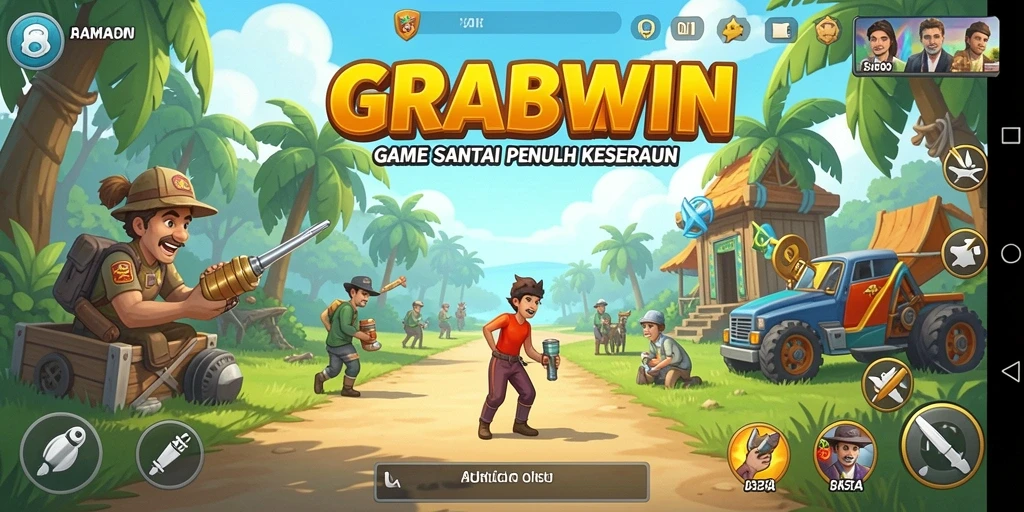Tampilan seru dari gameplay GRABWIN yang penuh tantangan.