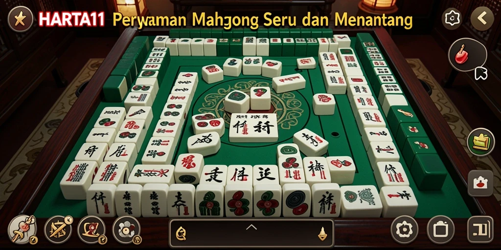 Tampilan gameplay HARTA11 yang menarik dan penuh tantangan Mahjong.