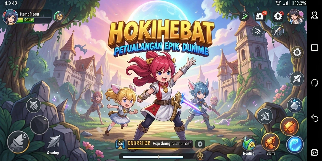 Screenshot HOKIHEBAT menampilkan gameplay seru di dunia anime.