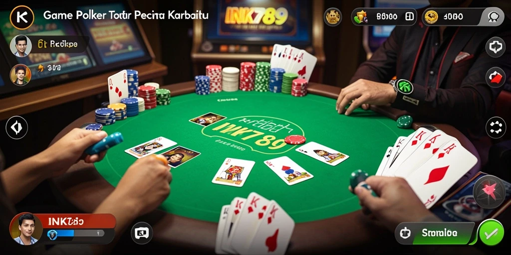 Tampilan menarik gameplay poker di INK789 yang mengasyikkan.