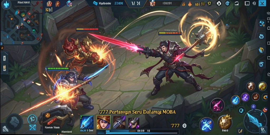 Tangkapan layar seru dari gameplay pertarungan di L777.