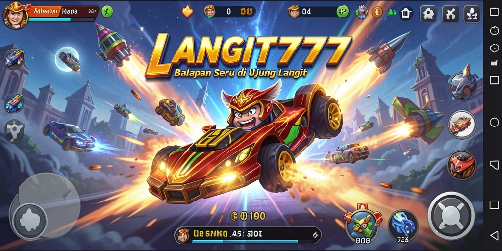 Screenshot utama LANGIT777 menampilkan balapan mendebarkan dengan grafis yang menakjubkan.