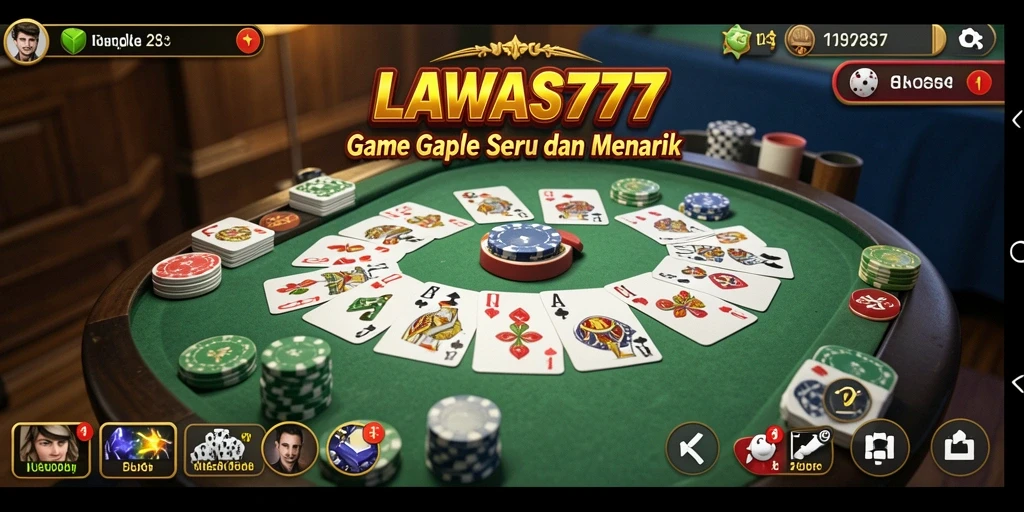 Tampilan gameplay seru dalam LAWAS777 saat bermain Gaple.