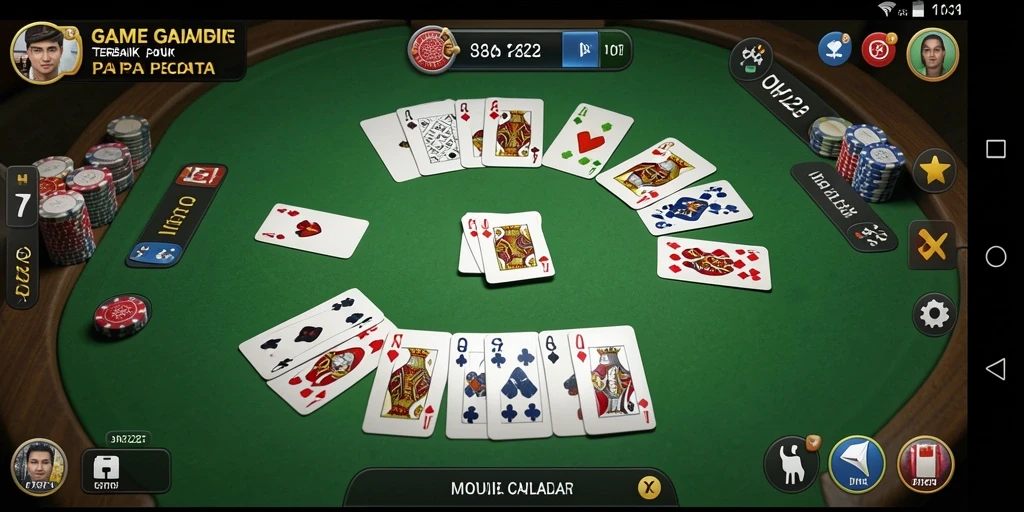 Tampilan gameplay menarik dari permainan Gaple OH222.