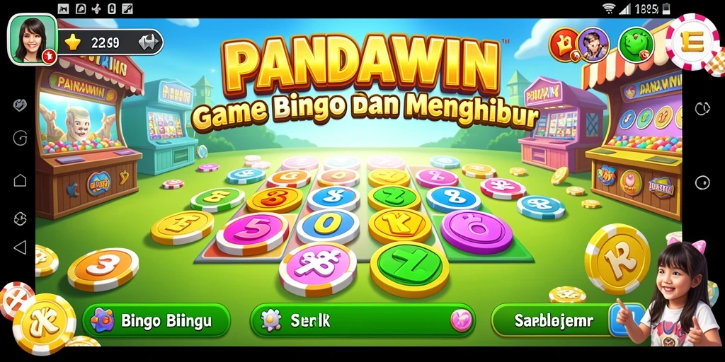 Tampilan seru dari gameplay Bingo di PANDAWIN.