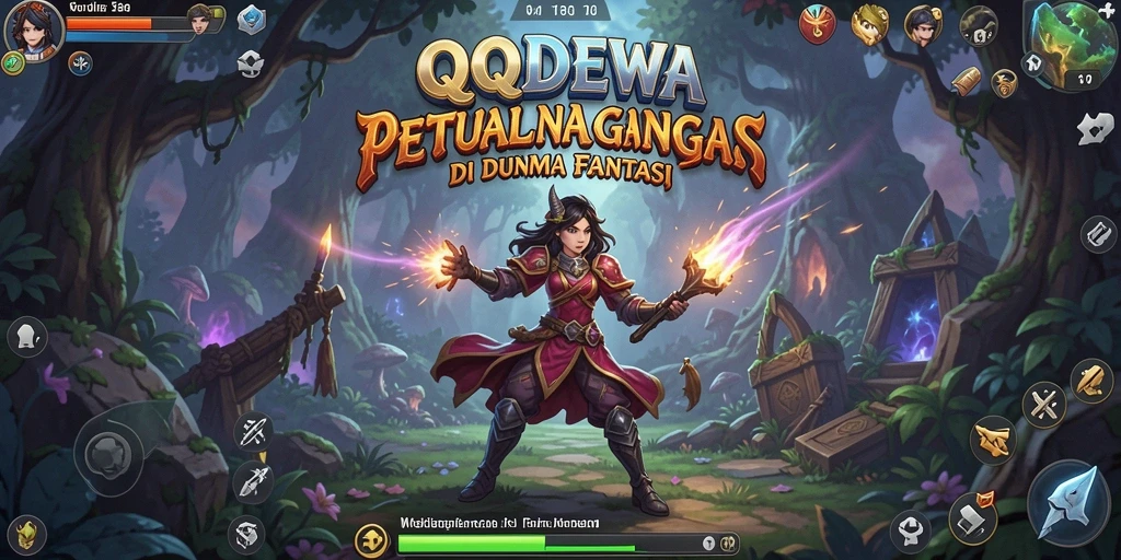 Screenshot menunjukkan perjalanan seru dalam game QQDEWA.