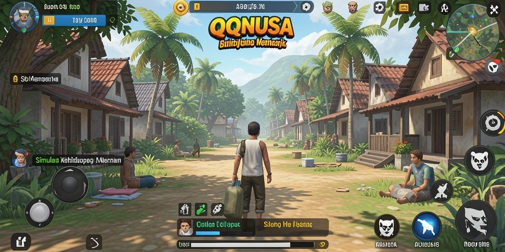 Tampilan gameplay QQNUSA yang menarik dan interaktif.