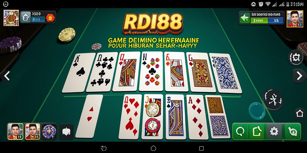 Screenshot RDI88 menunjukkan gameplay seru dalam permainan Domino.